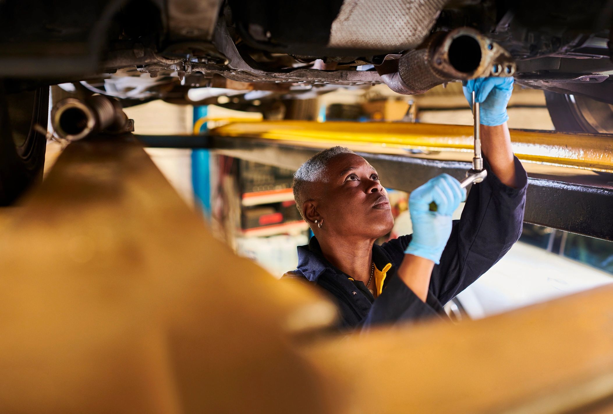 Mechanic working in a shop